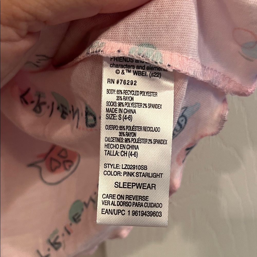 FRIENDS Pink Pajama Set with Fun Print - Picture 5 of 5
